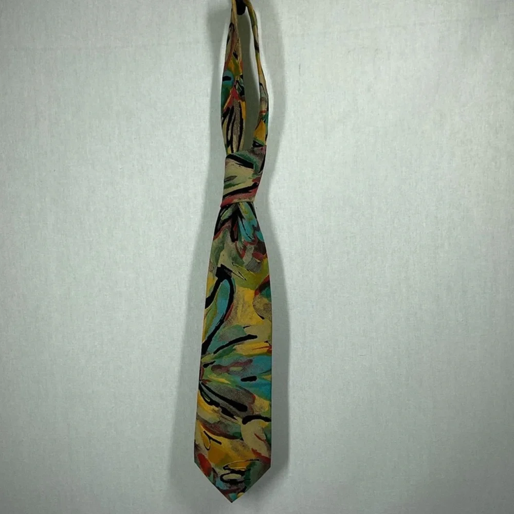 Nicola Paone Roma Abstract Artistic Boho Tie Silk?